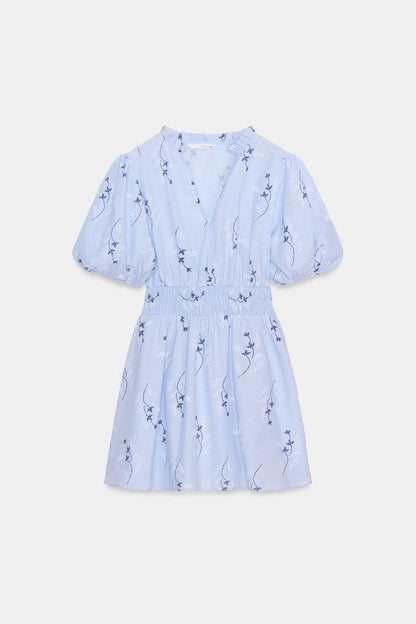 Robe imprimée brodée