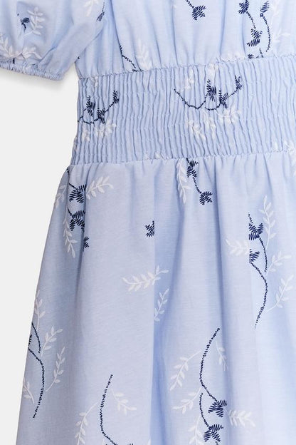 Robe imprimée brodée