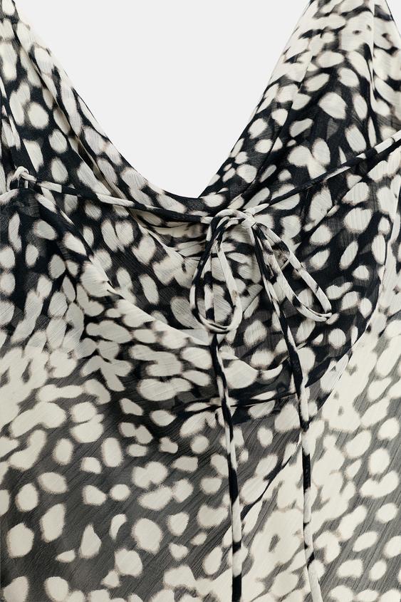 Robe mini asymétrique imprimée