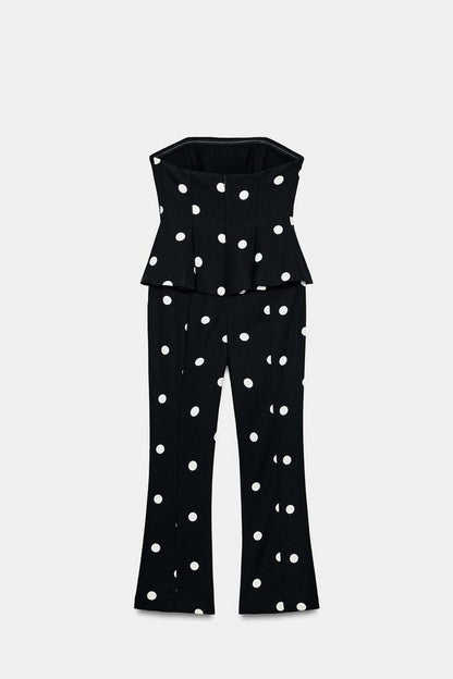 Combinaison bustier à pois