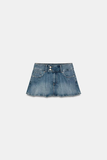 Jupe en denim TRF à plis