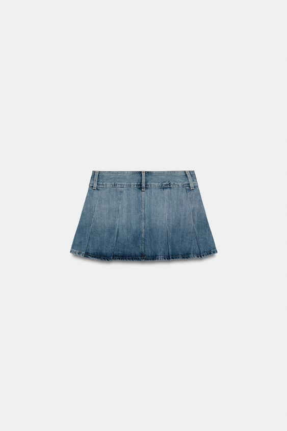 Jupe en denim TRF à plis