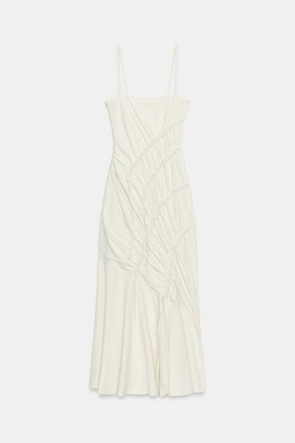 Robe longue drapée