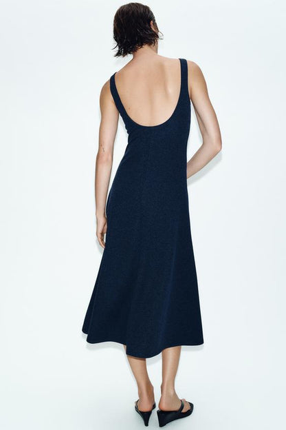 Robe midi à bretelles