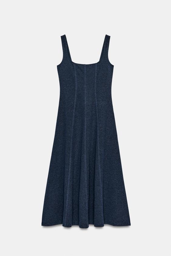 Robe midi à bretelles