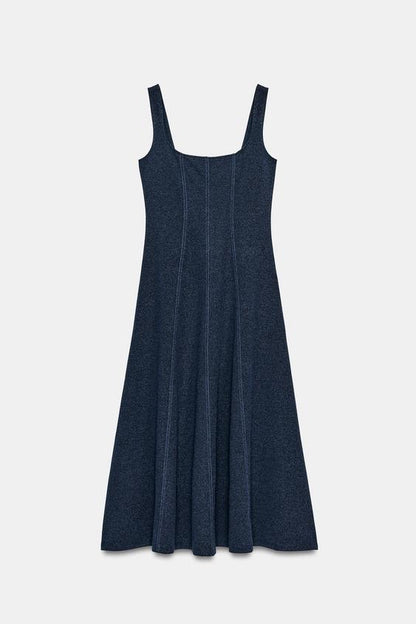 Robe midi à bretelles