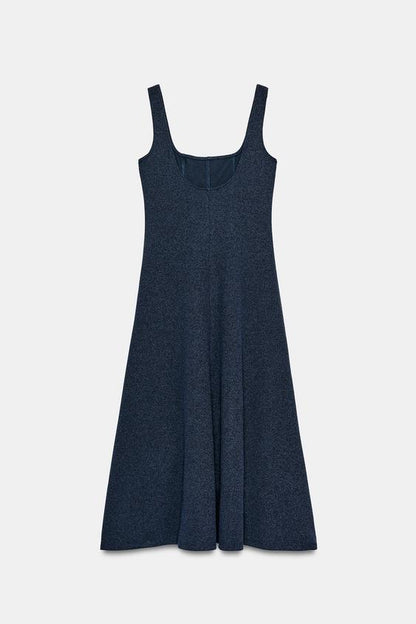 Robe midi à bretelles