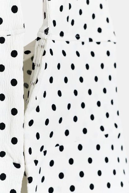 Top dos-nu extensible à pois