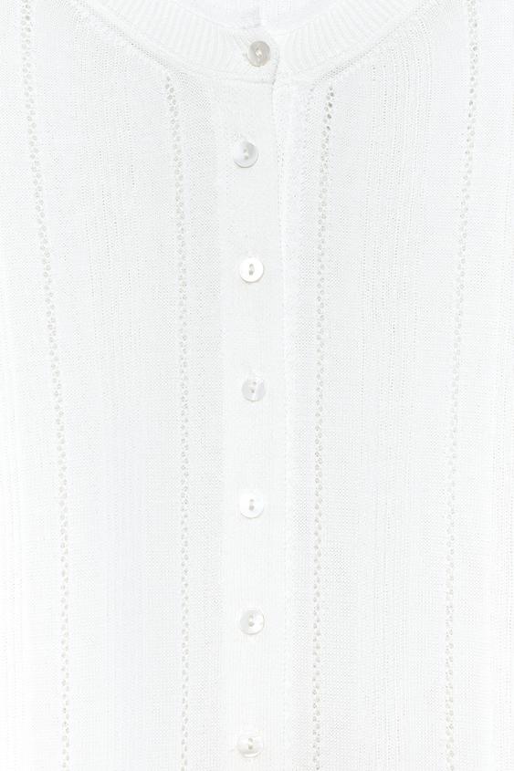 Veste en maille pointelle