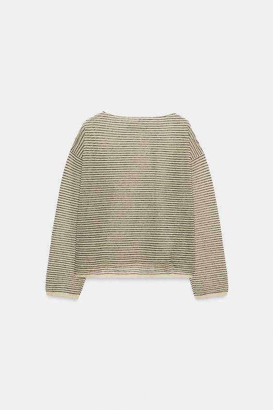 Pull en maille fine à rayures
