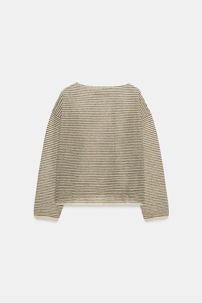 Pull en maille fine à rayures