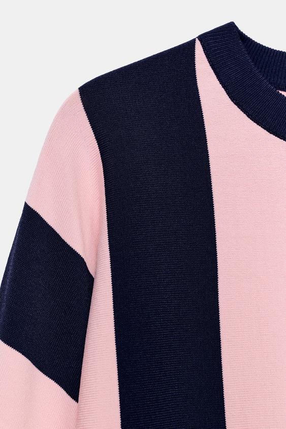 Sweat-shirt en maille rayée