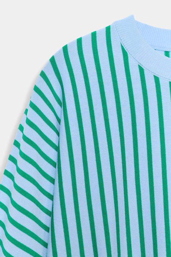 Sweat-shirt en maille rayée