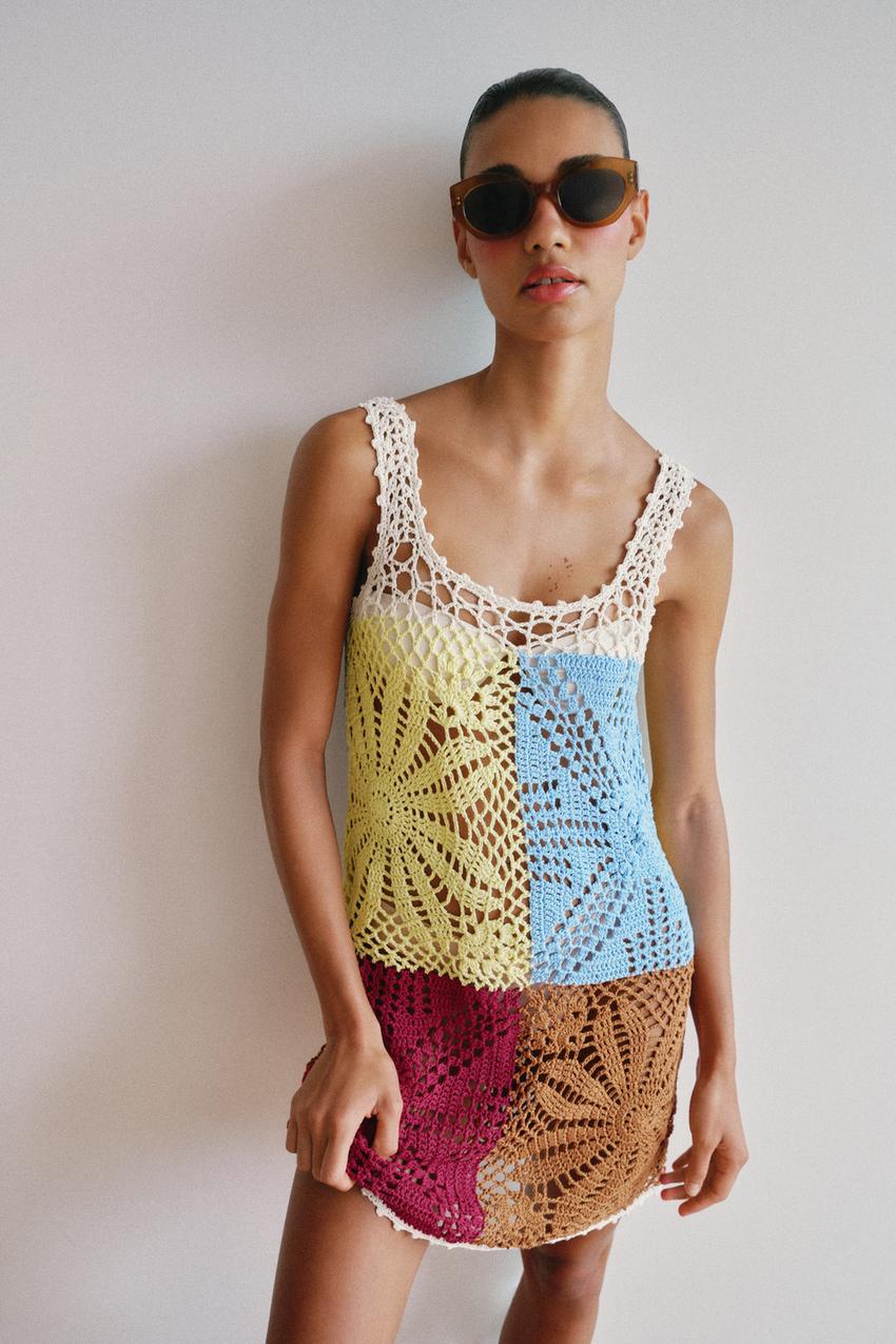 Robe en maille au crochet