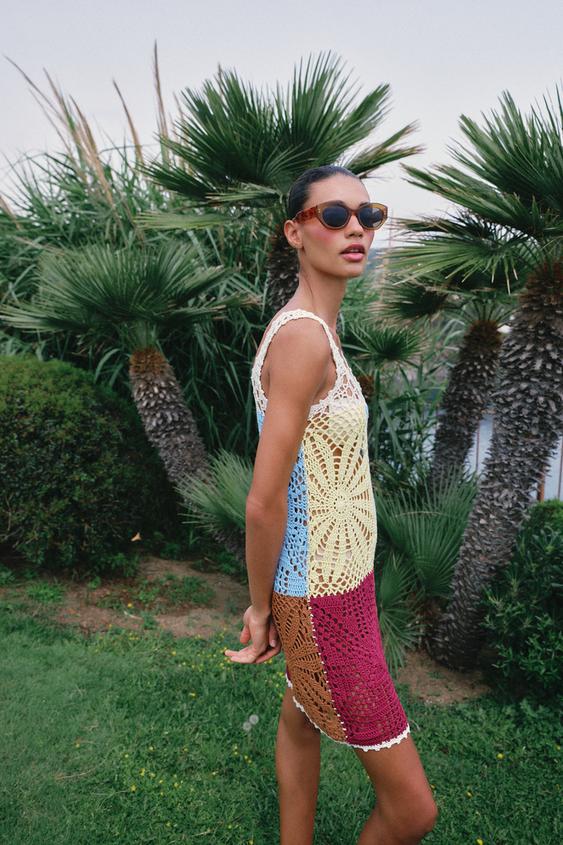 Robe en maille au crochet