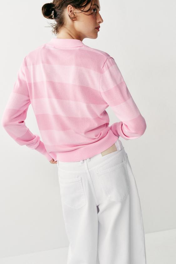 Veste en maille à rayures