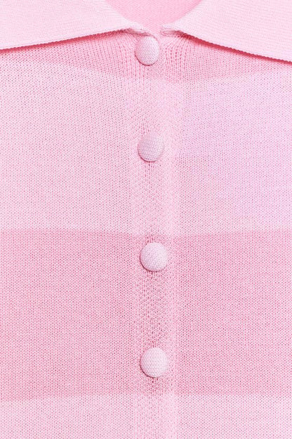 Veste en maille à rayures