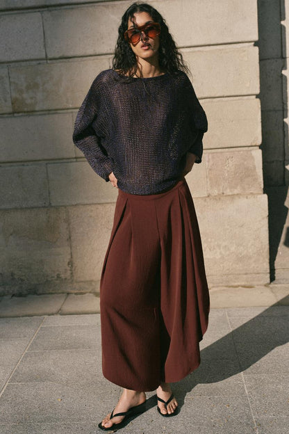 Pantalon fluide à fentes