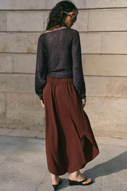 Pantalon fluide à fentes