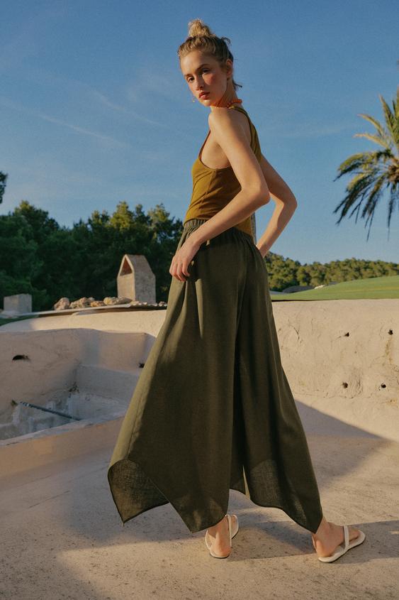 Pantalon-culotte asymétrique