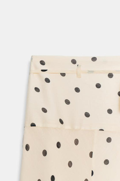 Jupe midi à pois