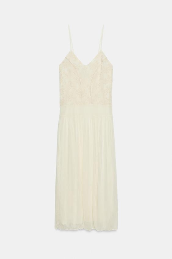 Robe nuisette brodée