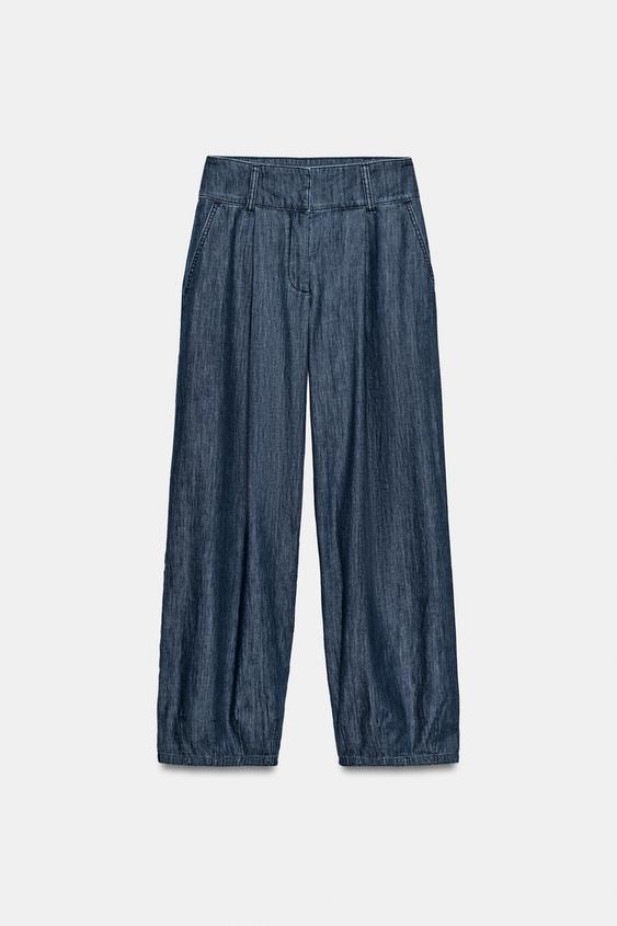 Pantalon coupe barrel à pinces