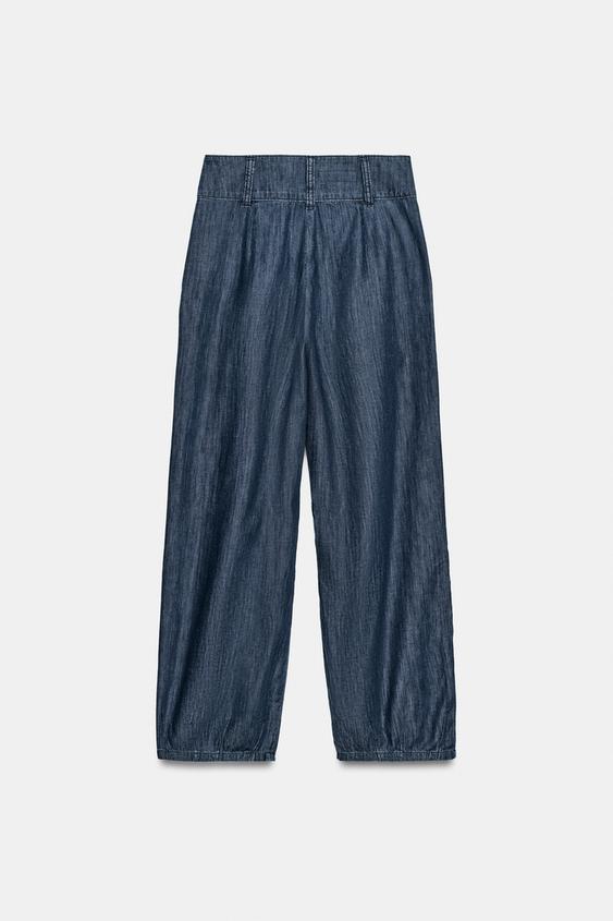 Pantalon coupe barrel à pinces