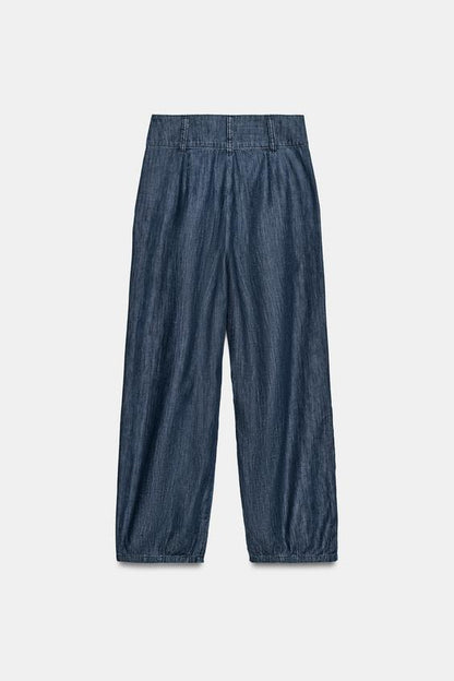 Pantalon coupe barrel à pinces