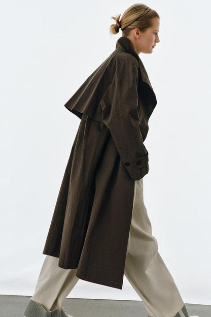 Trench oversize à carreaux ZW Collection