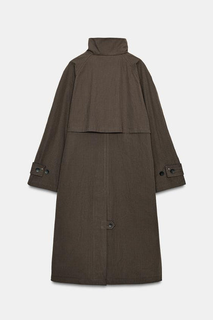 Trench oversize à carreaux ZW Collection