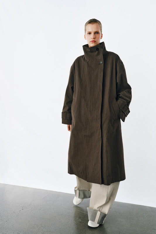 Trench oversize à carreaux ZW Collection