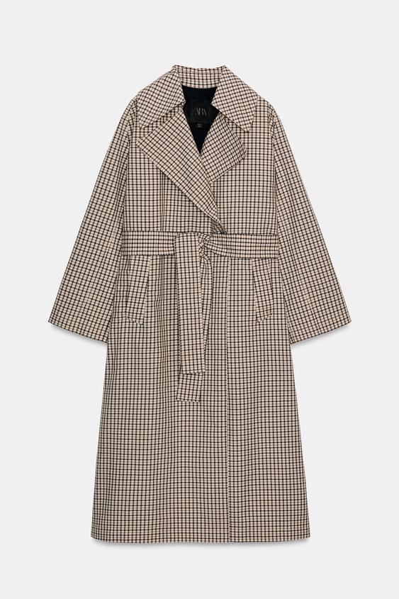 Trench oversize à carreaux ZW Collection