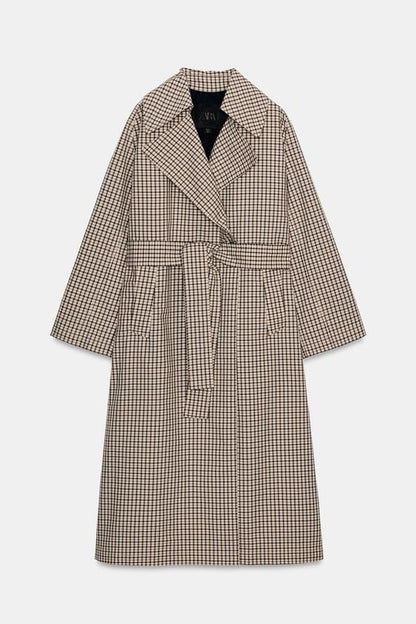 Trench oversize à carreaux ZW Collection