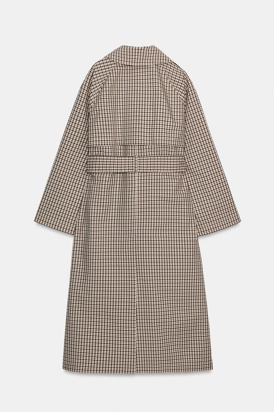 Trench oversize à carreaux ZW Collection