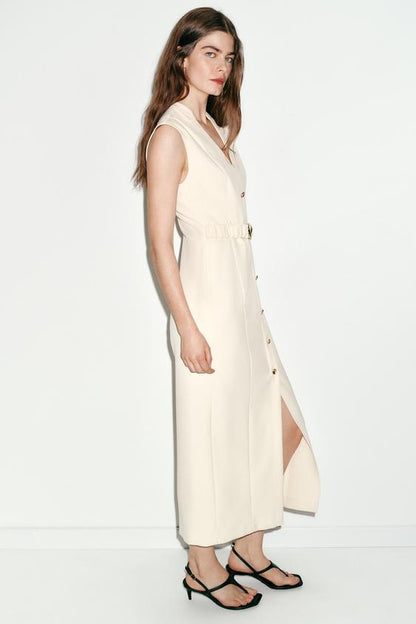 Robe midi avec ceinture