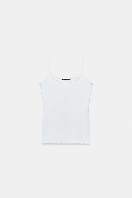 T-shirt en polyamide à fines bretelles