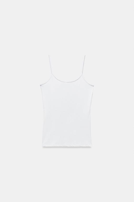 T-shirt en polyamide à fines bretelles