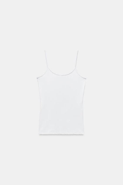 T-shirt en polyamide à fines bretelles