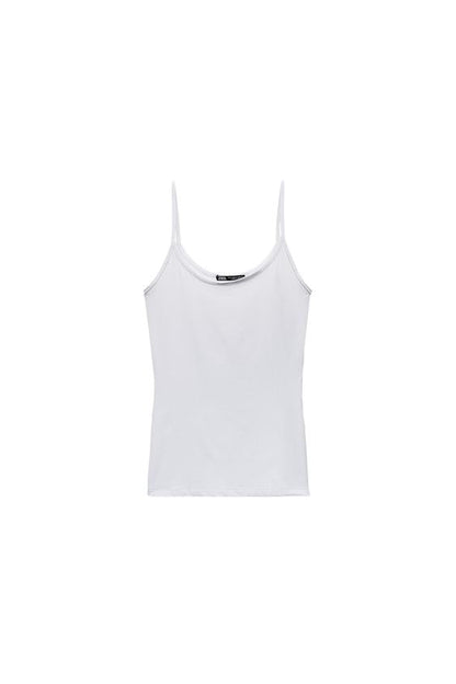 T-shirt en polyamide à fines bretelles