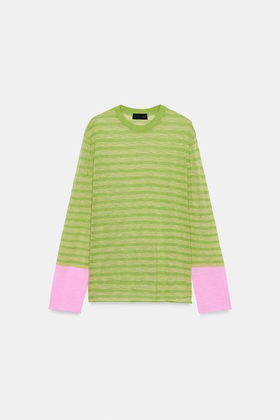 Pull en maille à rayures