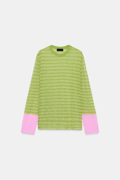 Pull en maille à rayures