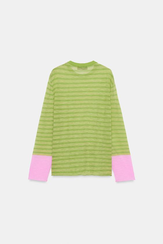 Pull en maille à rayures