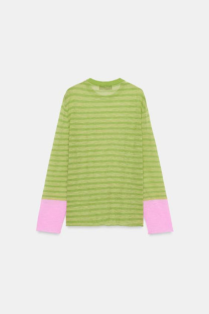 Pull en maille à rayures