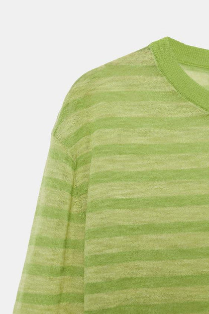 Pull en maille à rayures
