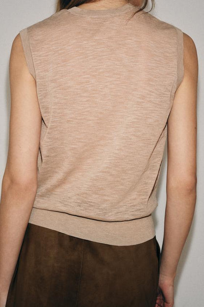 Top en maille ultrafine en laine