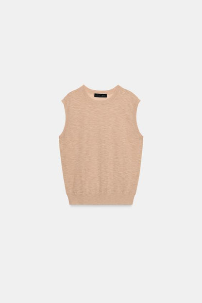 Top en maille ultrafine en laine