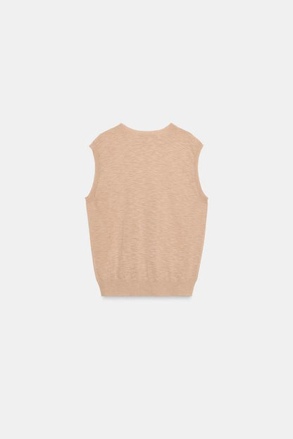 Top en maille ultrafine en laine