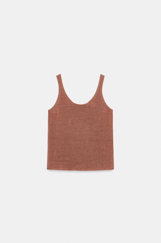 Top à bretelles en maille