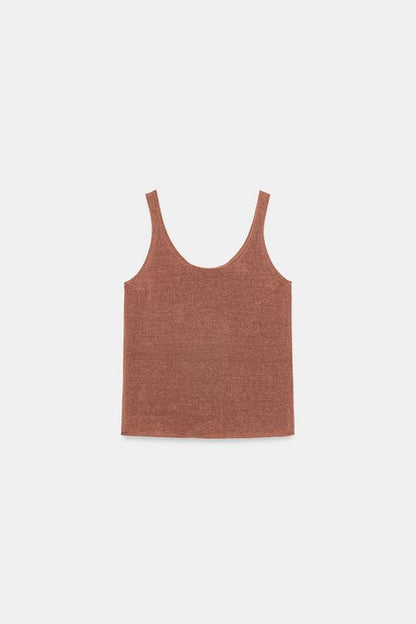 Top à bretelles en maille